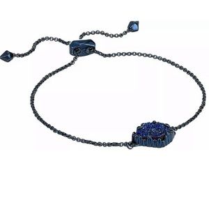 Kendra Scott Theo Drusy & Navy Gun Metal Bracelet